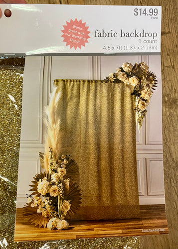 PROS100-Q Shimmery Gold Backdrop Curtain