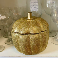 Load image into Gallery viewer, BRAC100-C Gold Glittery, Ceramic Pumpkin