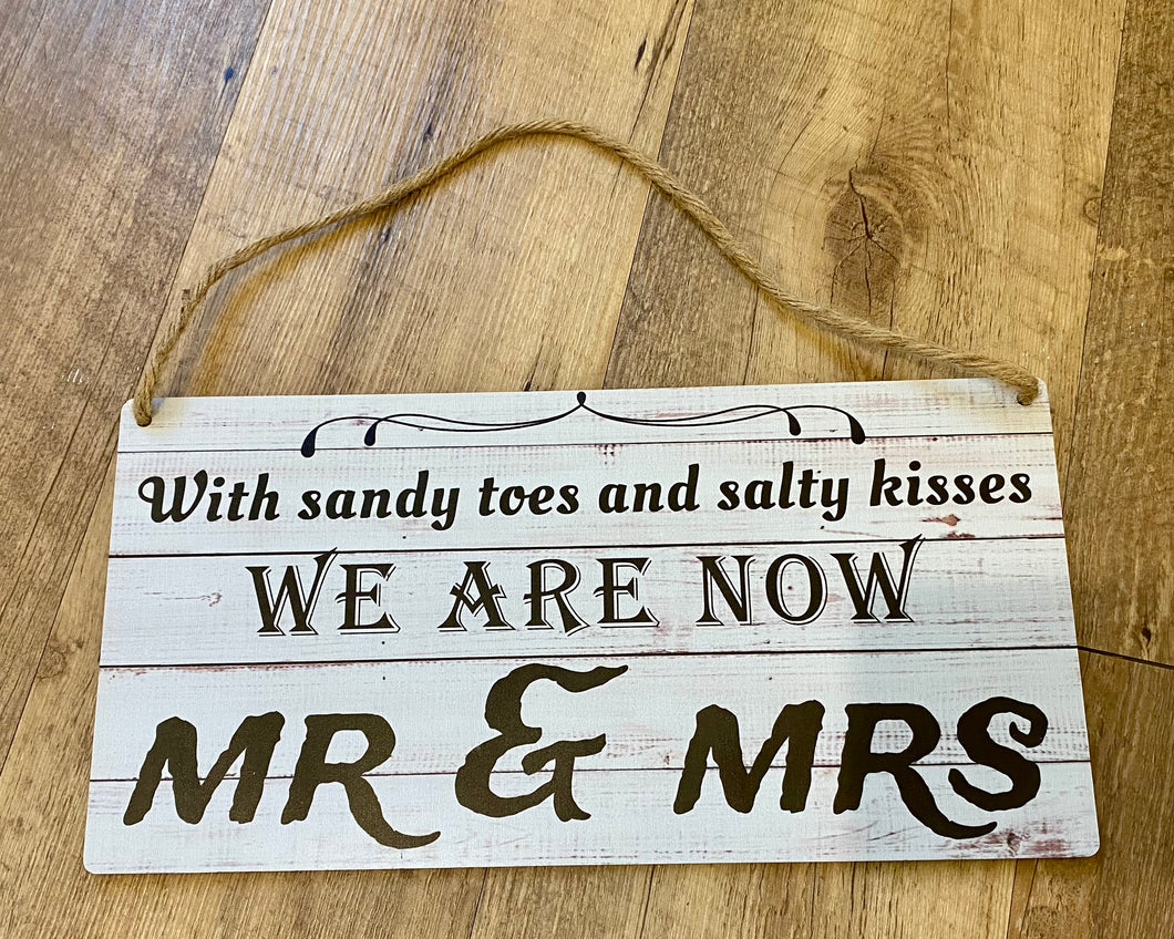 CHIO100-H “Sandy Toes & Salty Kisses…” Black Sign