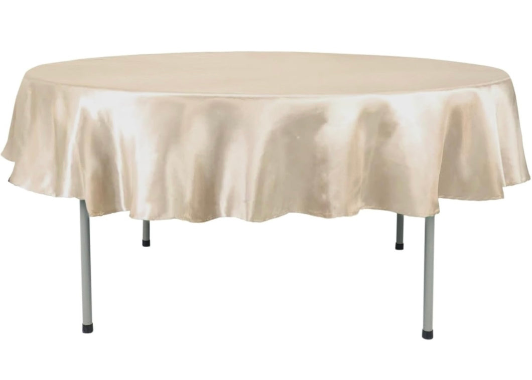 BOOZ100-I 90” Round Champagne Tablecloth