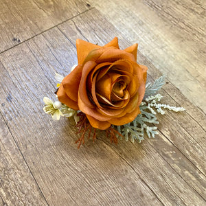 RUCK100-I Burnt Orange Boutonnière