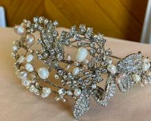 Load image into Gallery viewer, LEME100-A Pearl/Rhinestones Bridal Headpiece