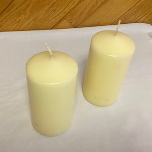 SHOO100-A Ivory Pillar Candle