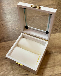 MCCO200-A White, Wooden Ring Box