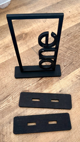 REES100-BR Black Wood Table # 1-19