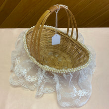 Load image into Gallery viewer, KARL100-E Ivory Lace Flower Girl Basket