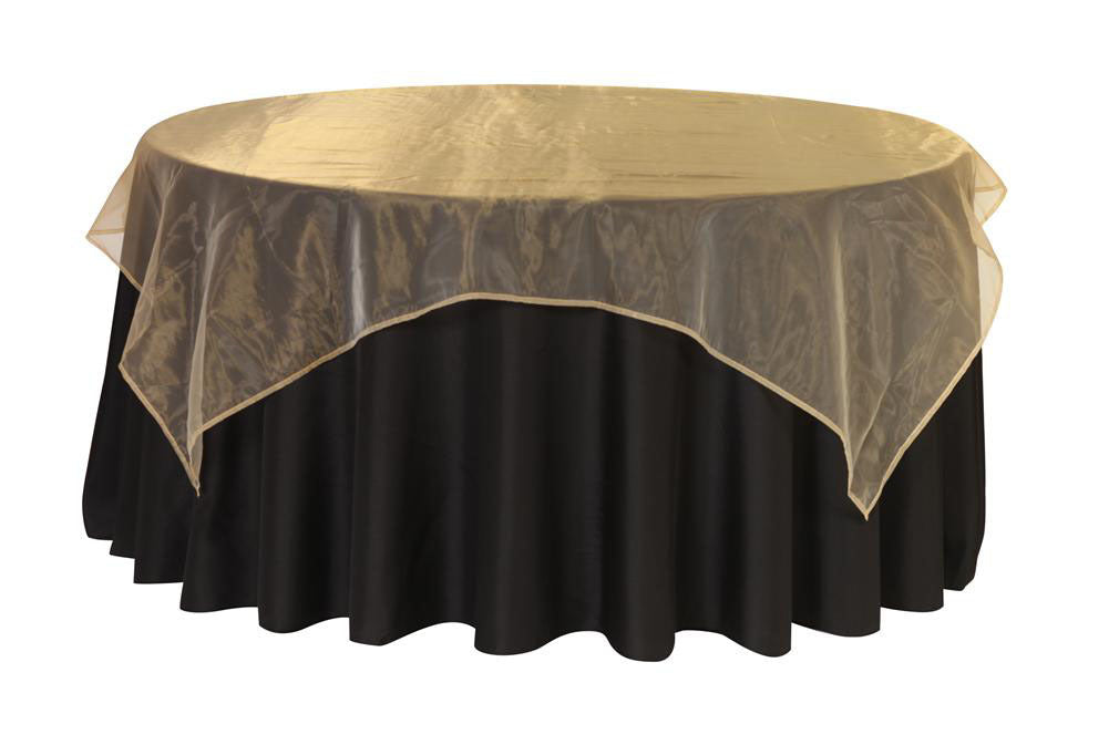 TERC100-J 72” Gold, Organza Overlay