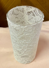 Load image into Gallery viewer, INGR100-C 7.25” Lace Cylinder Vase