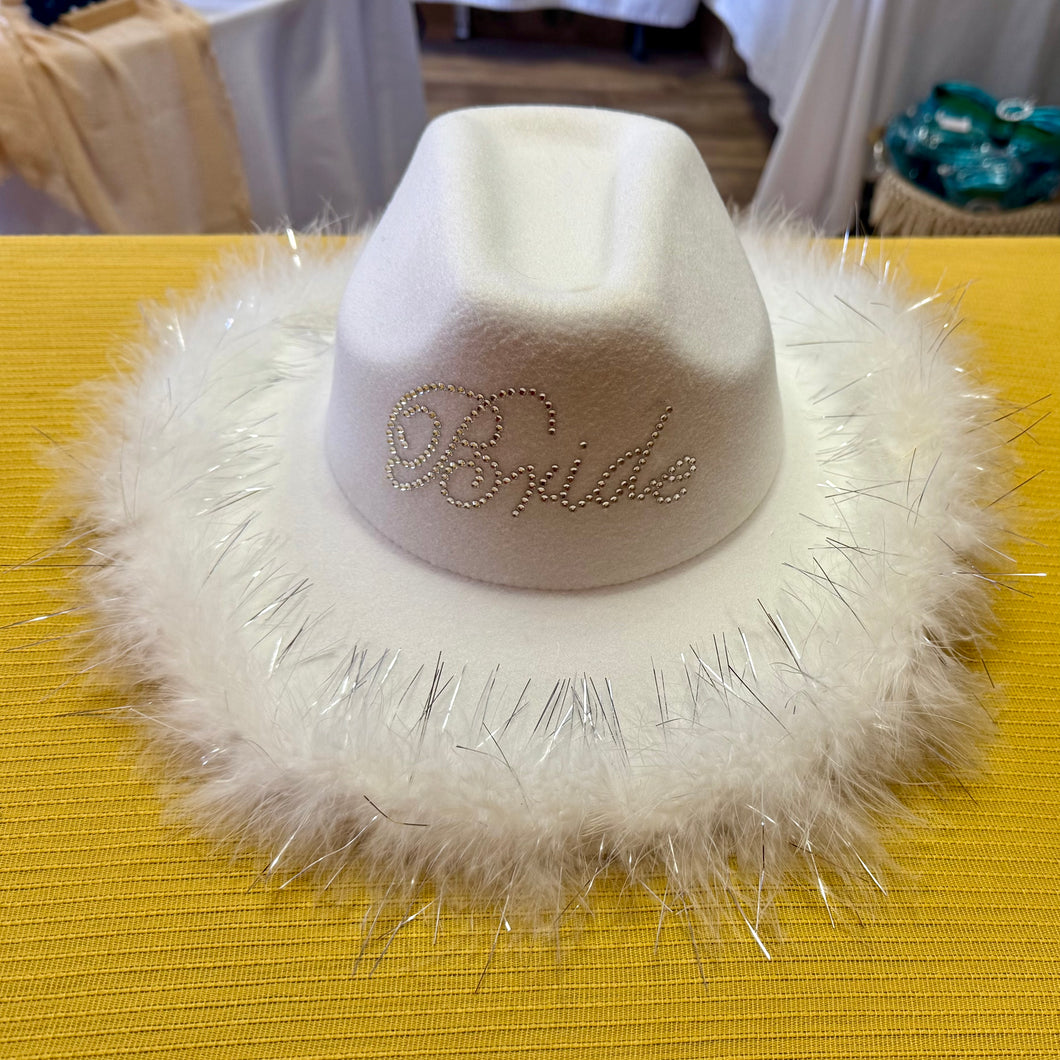 MESA100-D White “Bride” Cowgirl Hat. New