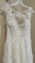 Load image into Gallery viewer, GASTON-D A-Line Sequins, Ivory Gown. Size 12