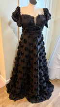 Load image into Gallery viewer, GOWN100-D Strapless, Black Rosette Gown. Size 22/24