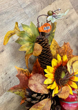 Load image into Gallery viewer, BRAC100-D Sunflower/Pine Cone Fall Swags
