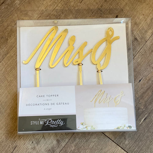 MATT100-O “Mrs” Cake Topper