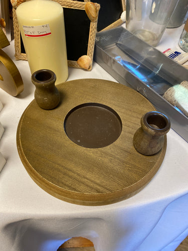LITZ100-C Wood Unity Candle Holder
