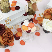 Load image into Gallery viewer, MACK100-A Burgundy/Orange/Champagne Silk Flower Petals