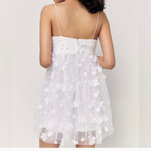 Load image into Gallery viewer, MYER300-C White Floral, Babydoll Dress. Size XS