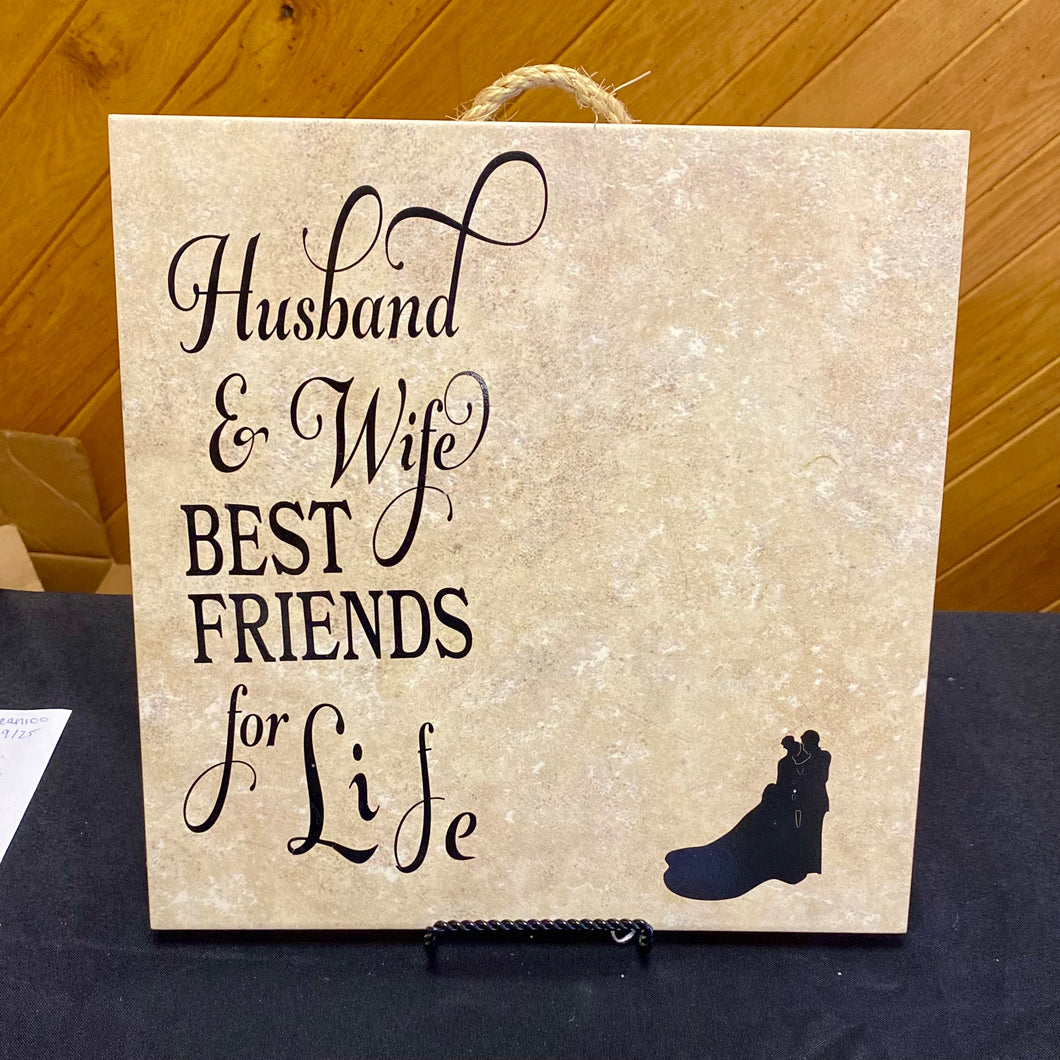 BEAN100-I “Husband & Wife…” Tile Plaque