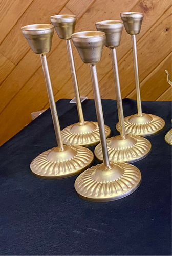 AGAG100-J Gold Taper Candle Holder
