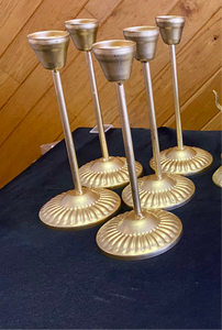 AGAG100-J Gold Taper Candle Holder
