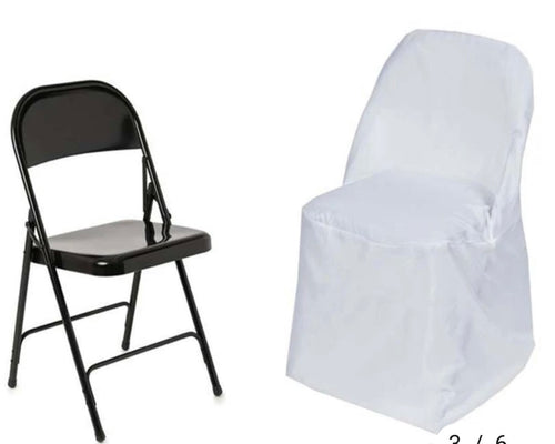 LING100-A White Folding Chair Covers