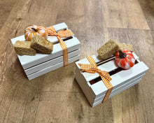 Load image into Gallery viewer, MCNE100-K Fall-Pumpkin Mini White Crate