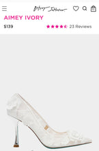 Load image into Gallery viewer, LYNN100-R Ivory Appliqué, Pointed-Toe Heels. Size 10