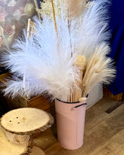 Load image into Gallery viewer, REES100-F 12” Pink Tin Flower Bucket