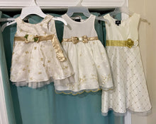 Load image into Gallery viewer, CHAR100-R Ivory/Gold Flower Girl Dresses