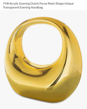 Load image into Gallery viewer, ROME100-AA Moon-Shape, Unique Gold Purse