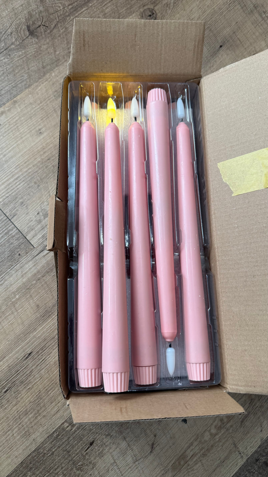 REES100-K 11” Pink Tapered Candle Sets