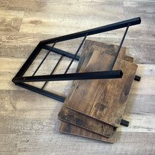 Load image into Gallery viewer, JUBAS-B Black &amp; Wood Tiered Display