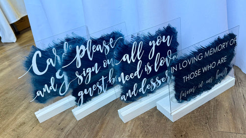 LEGO200-J Navy Blue Assorted Acrylic Signs