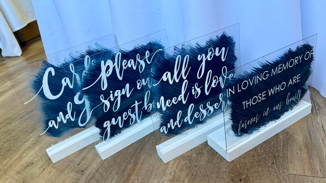 LEGO200-J Navy Blue Assorted Acrylic Signs