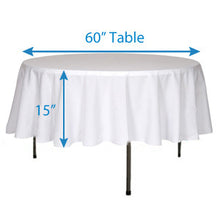 Load image into Gallery viewer, WILS300-A 90” White Round Tablecloth