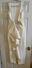 Load image into Gallery viewer, ROME100-E Ivory Pencil Dress with Pearl Detail. Size M