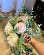 Load image into Gallery viewer, COY100-F Eucalyptus &amp; Mauve/Blush Floral Bouquet