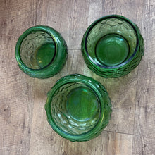 Load image into Gallery viewer, BROWN-F Green Glass Vase/Candle Holder