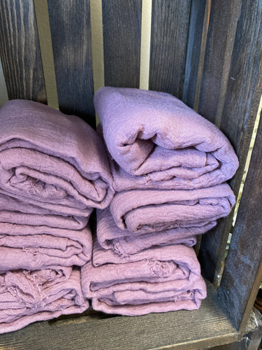 K&K Mauve/Dusty Rose Fringe Cheesecloth