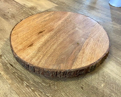 SHIM100-F Wood Slab Cake Stand