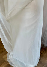 Load image into Gallery viewer, LIVI200-A Ivory Chiffon Dress with Rhinestone Straps. Size 14 NWT