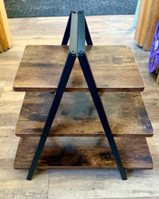 Load image into Gallery viewer, JUBAS-B Black &amp; Wood Tiered Display
