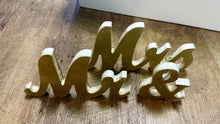 Load image into Gallery viewer, FLIC100-D Gold Mr &amp; Mrs Letters