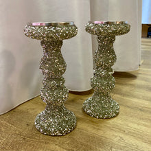 Load image into Gallery viewer, LIVI100-O Rhinestone, Pedestal Candle Holders