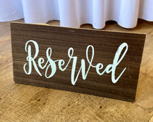 Load image into Gallery viewer, MCCO300-G “Reserved” Sign