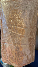 Load image into Gallery viewer, REES100-DD 8x8ft Rose Gold Sequins Backdrop Curtain