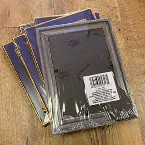 AGAG100-V 4x6” Gold & Navy Blue Frame. New