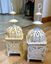 Load image into Gallery viewer, BENN100-L Off-White Metal Lanterns