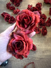 Load image into Gallery viewer, SMEG100-CM 65 Burgundy Red Rose Heads