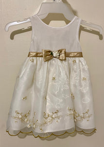 CHAR100-R Ivory/Gold Flower Girl Dresses