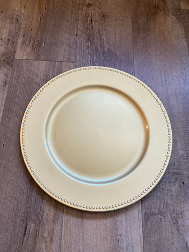 HIPP100-F Gold, Beaded Charger Plate